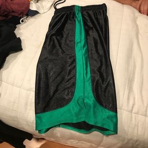 Black athletic shorts