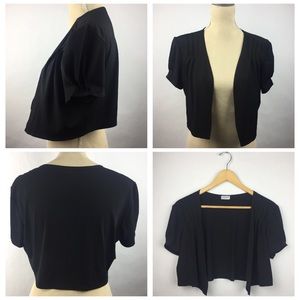 Mirage Mode Shrug Open Cover Up in Black Size XL