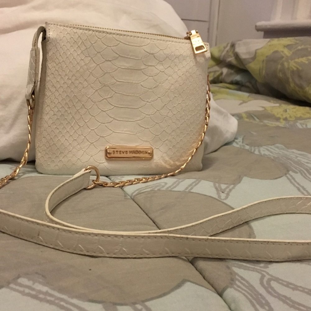 Steve Madden White Monique Cross Body Bag
