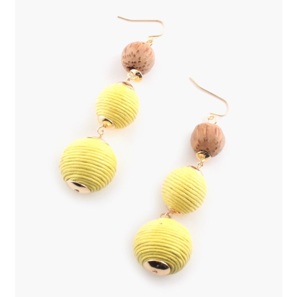 Threaded Ball Drop Earrings