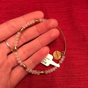 NEW Alex and Ani Gold Bracelet with White Beads
