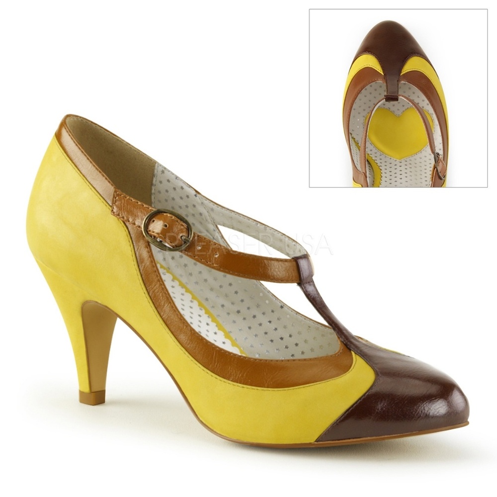 Contrast Pin Up Swing High Heel Shoes - Picture 2 of 5