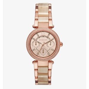 MICHAEL KORS
Pavé Rose Gold-Tone And Acetate Watch