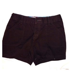 brown shorts w/ adjustable waist