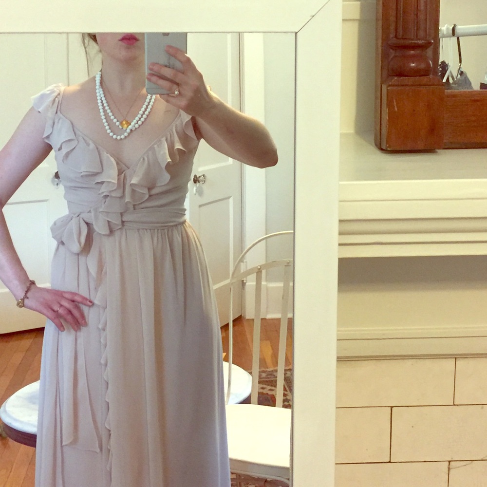 BHLDN (by Anthro) blush Polly dress