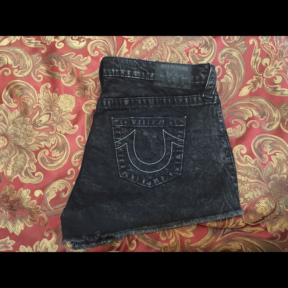 High waisted true religion shorts
