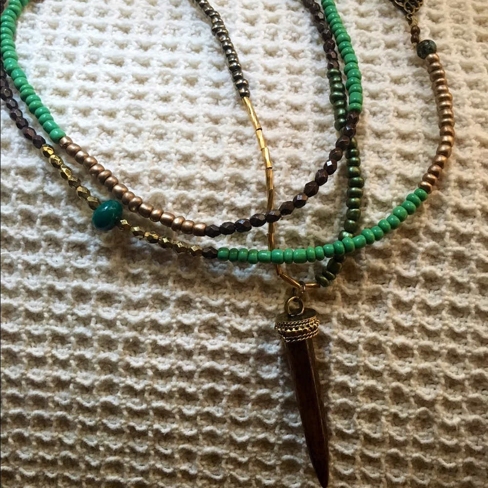 Handmade beaded BOHO necklace