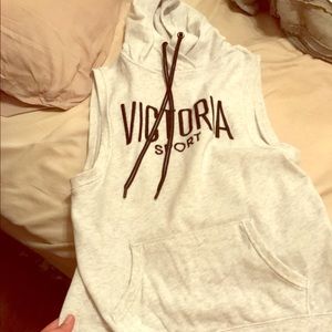 Victoria secret sleeveless hoodie