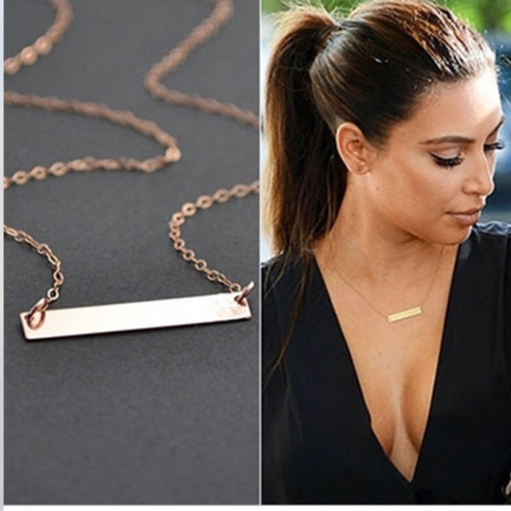 5 for $25 • Simplistic Gold Bar Necklace