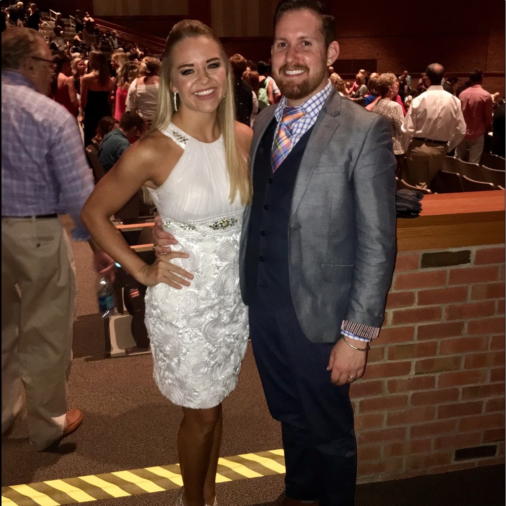 White Floral Cocktail dress