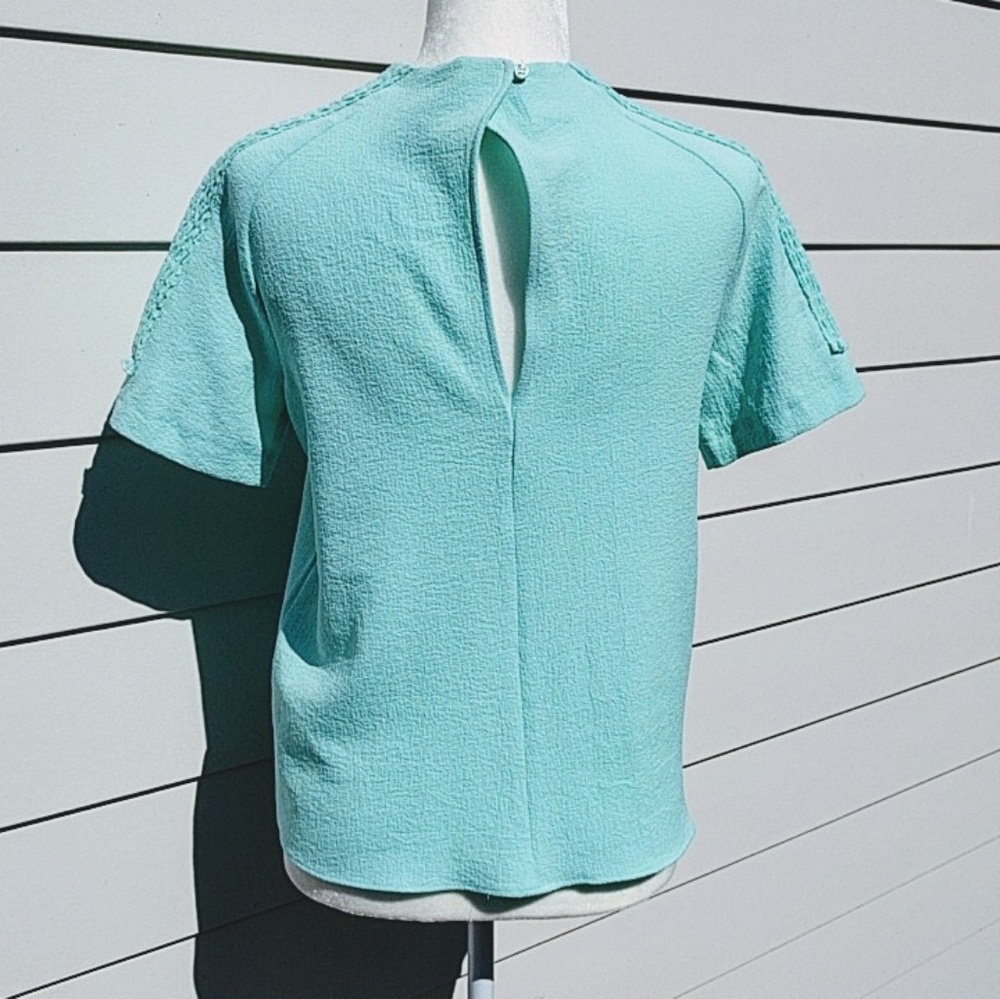 Zara Mint Green Chain Necklace Top - Picture 3 of 4
