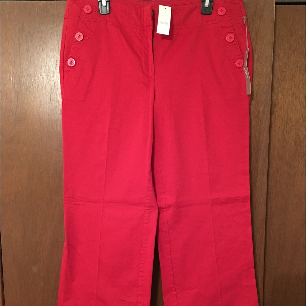 Loft Red Sailor pants