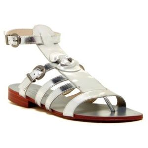 NEW Australia Luxe Palm Silver Gladiator Sandal