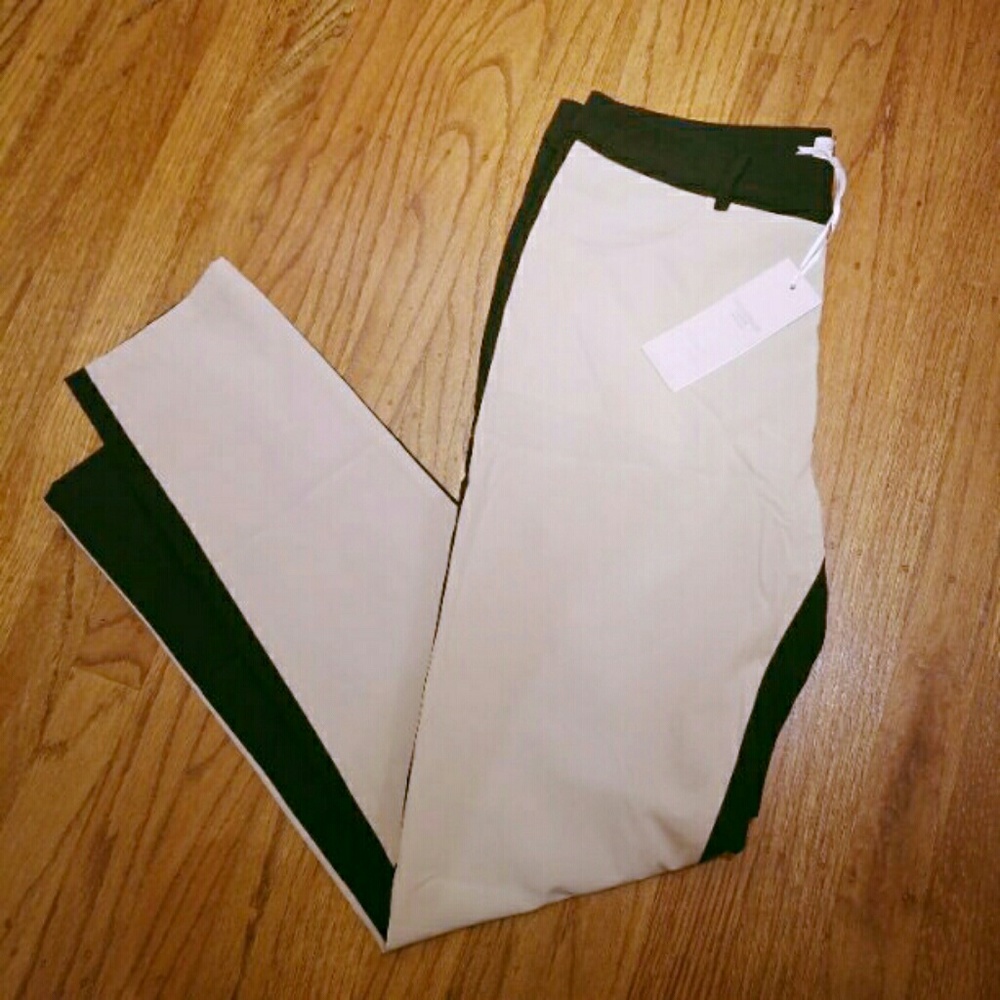 Beige and black Pants
