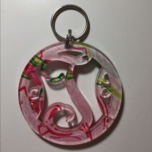 Lilly Pulitzer "T" keychain