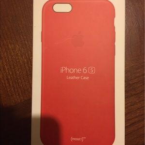 Red Leather iPhone 6/6S case