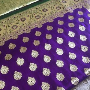 Authentic Purple Banarasi Saree. BRAND NEW.