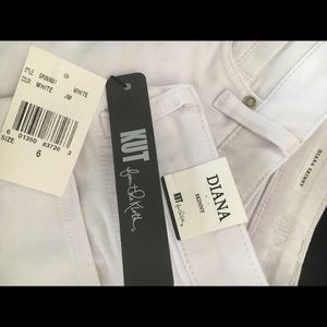 Kut White Diana skinny jeans NWT size 6