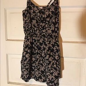 Butterfly black & tan romper