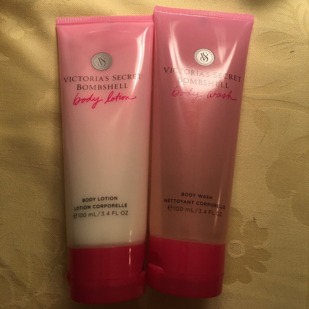 Victoria bombshell lotion and body wash that