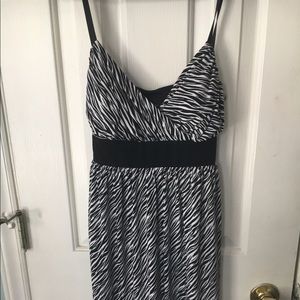 B Wear zebra print size M spaghetti strap dress