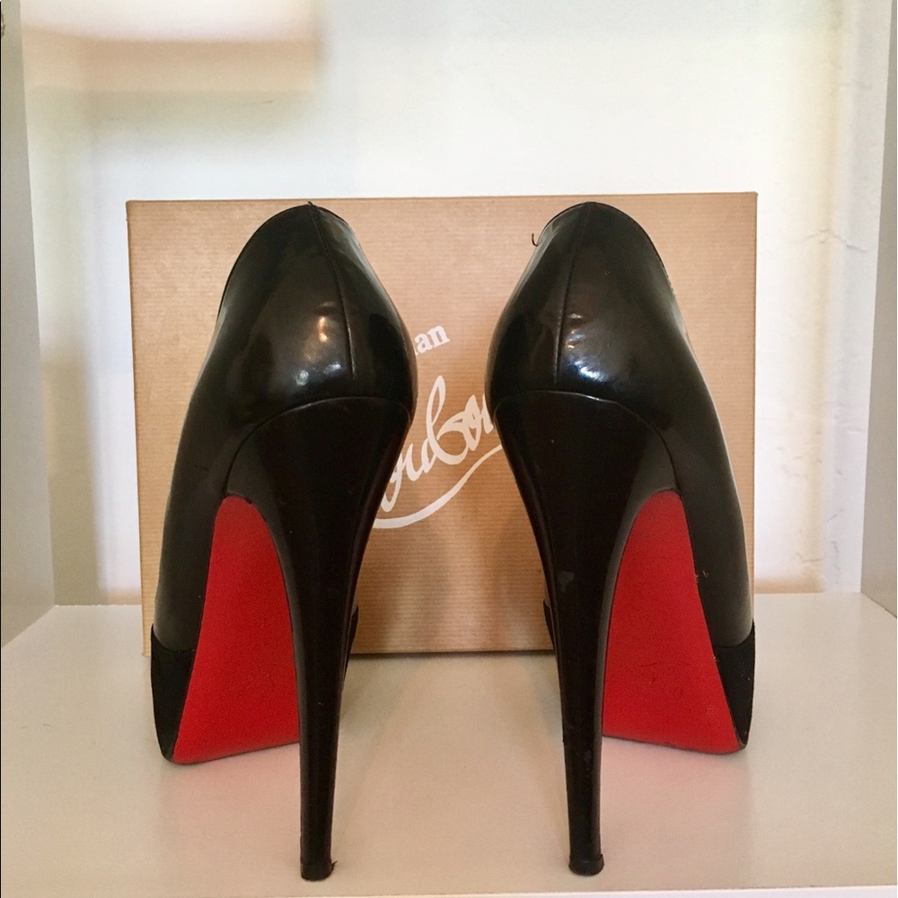 👠 CHRISTIAN LOUBOUTIN BLK SUETE STEEL TOE 140❤️