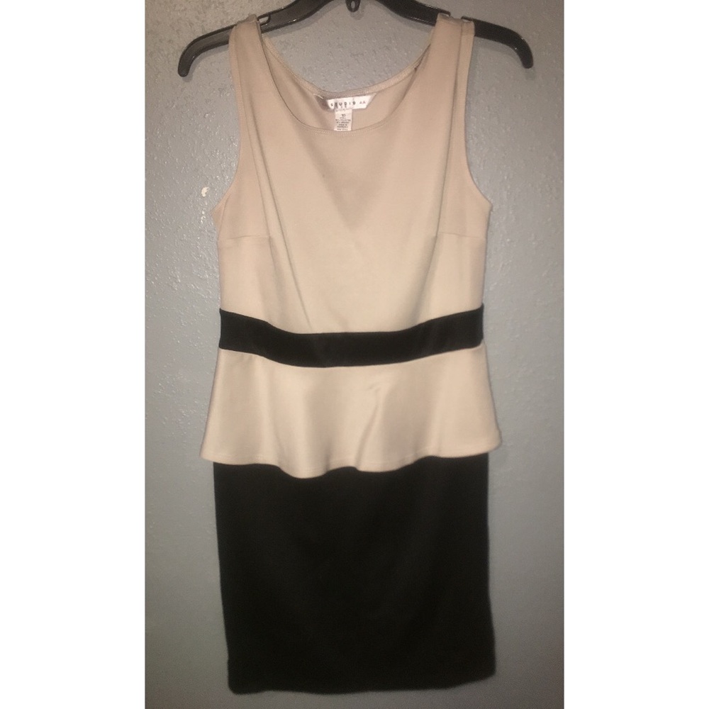 Cream & Black Dress