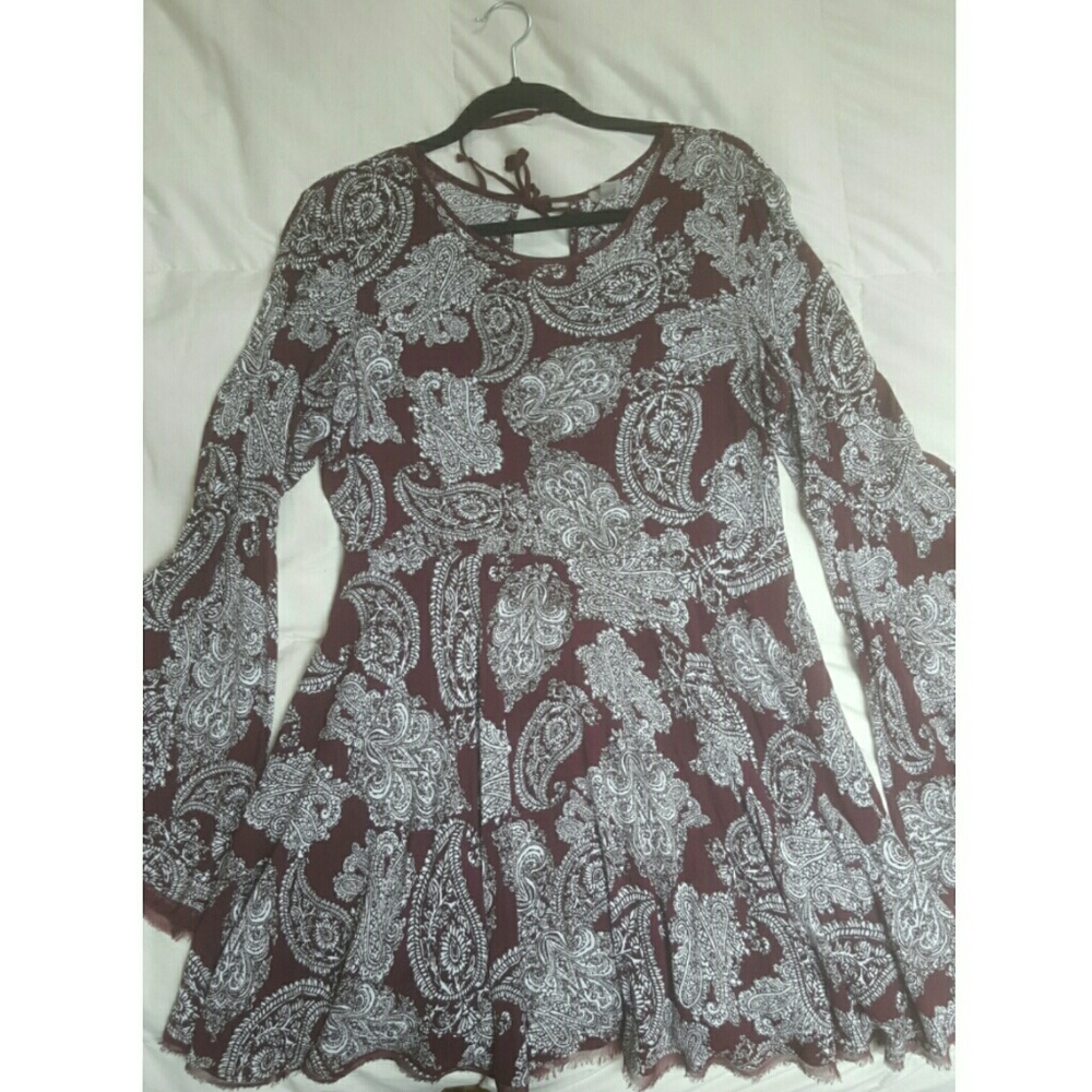SOLD Ecote Paisley Bell Sleeve Dress