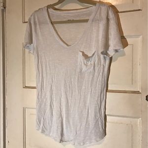 White pocket tee