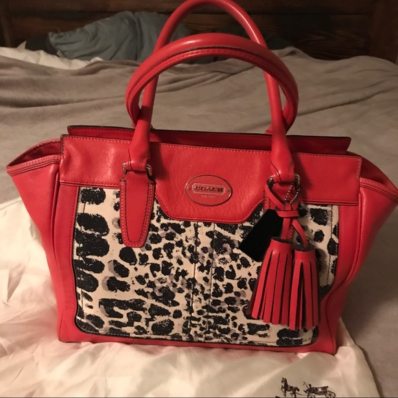 Coach Handbags - COACH Legacy Ocelot Candace Satchel
