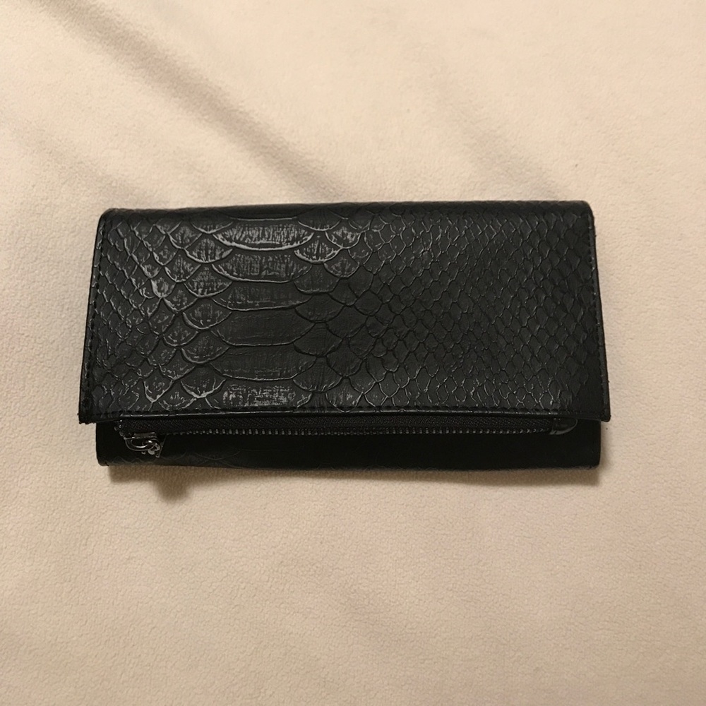 Black snake print wallet