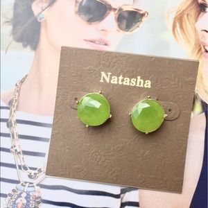 Natasha ✨ Lime Green Studs NWT