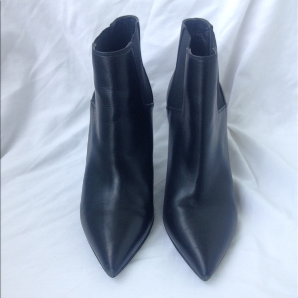 Hugo Boss Leather Stiletto Ankle High Heel Boots - Picture 2 of 7