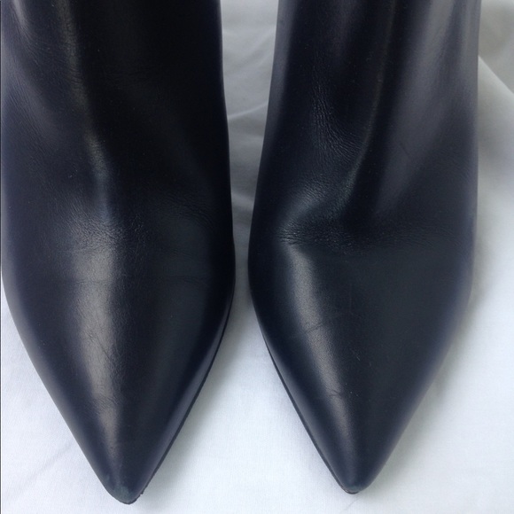 Hugo Boss Leather Stiletto Ankle High Heel Boots - Picture 5 of 7