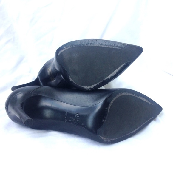 Hugo Boss Leather Stiletto Ankle High Heel Boots - Picture 6 of 7