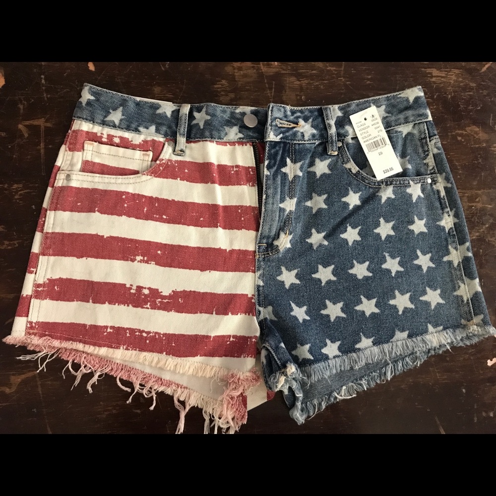 Bluhead Denim American Flag High Rise short sz29