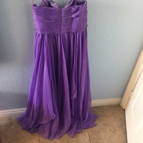 Lavender Strapless prom dress - Picture 5 of 5