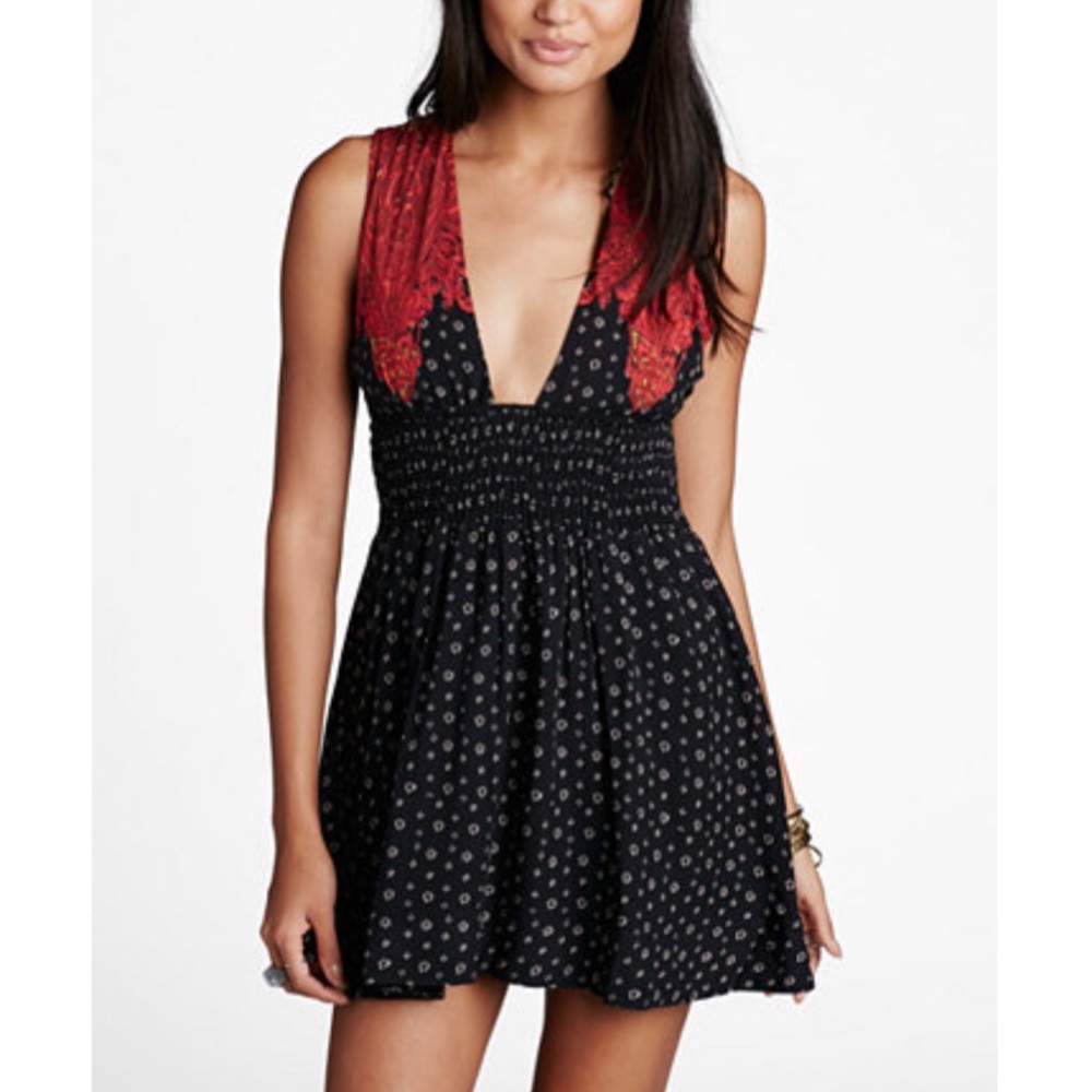 Free People Cutout-Back Flare Dress