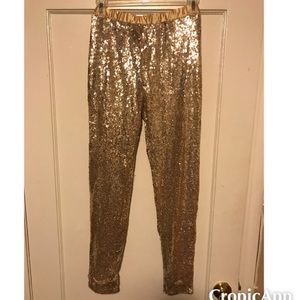 Gold Sequin Leggins!!
