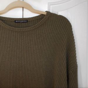 Brandy Melville Olive Green Ollie Sweater