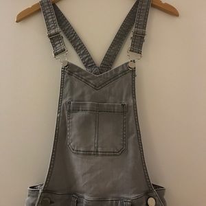 Bebe distressed overalls