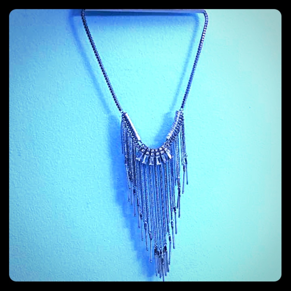 Silver statement necklace