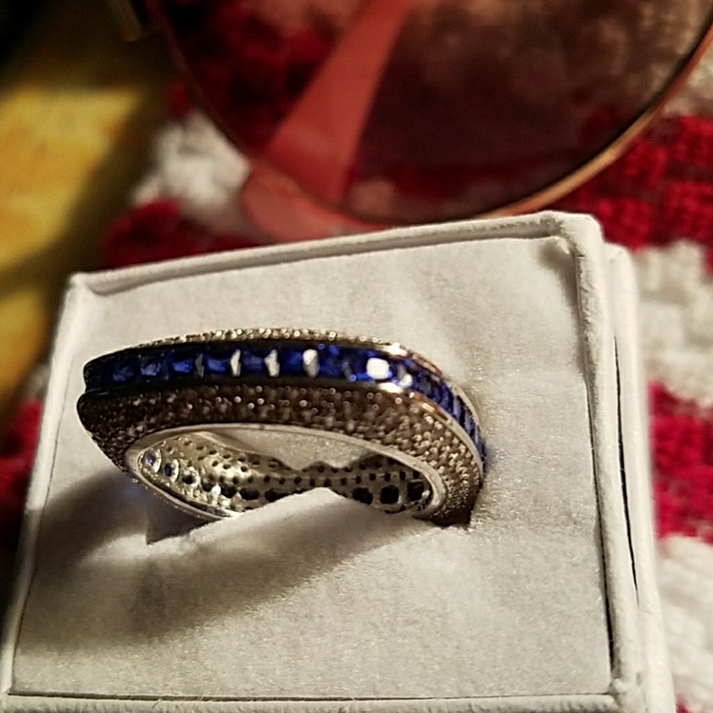 Beautiful silver and blue ring
