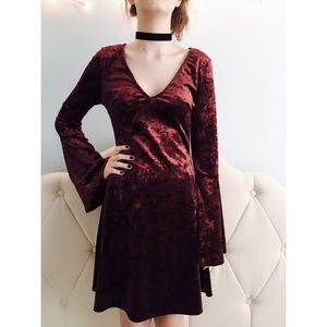K Too red velvet vampy dress