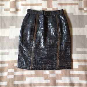 Proenza Schouler Gunmetal Pencil Skirt