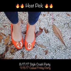 🌟HP🌟 Tory Burch Quinn Ballet Flat Orange Sz 10