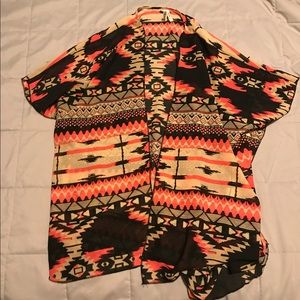 Pink & Black Cover Up / Kimono