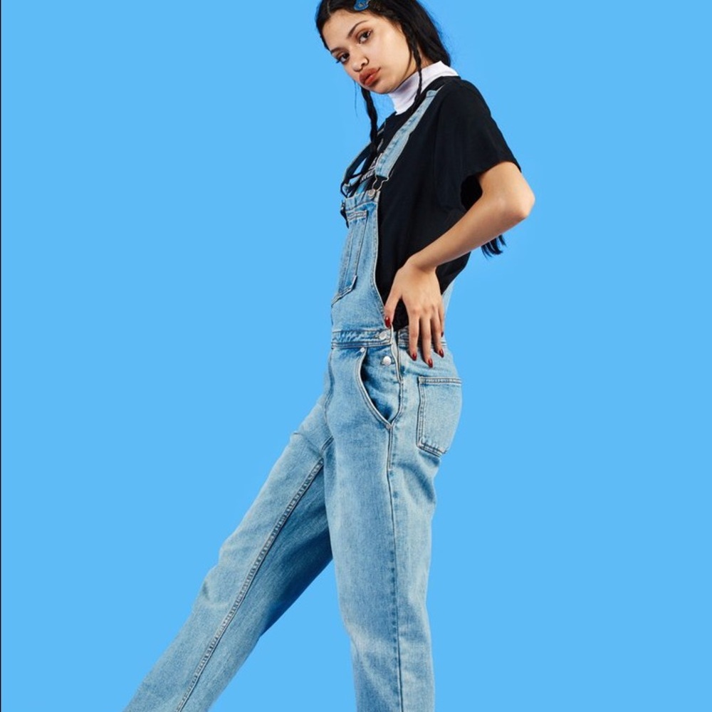 UNIF Blue Denim Brit Overalls Small