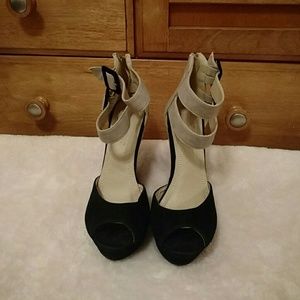 Two tone Ankle strap Heels