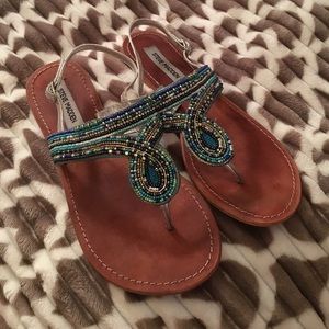 Blue beaded Steve Madden Sandal-Size 9